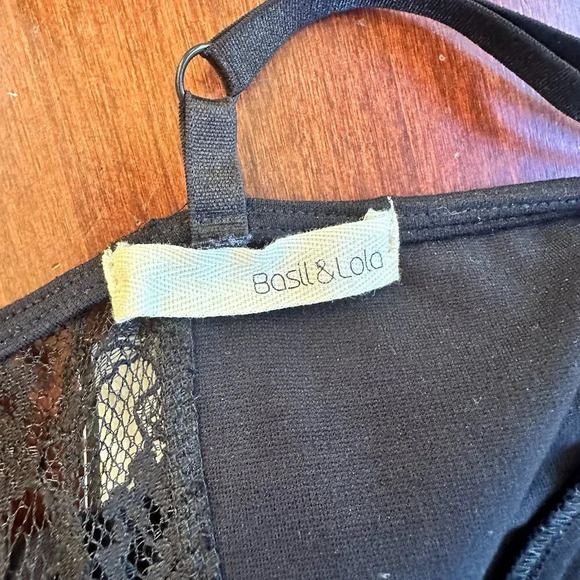 NWT NORDSTROM Basil & Lola Stretch Lace Cut Out Body Con Mini Dress Size Large - Picture 10 of 11